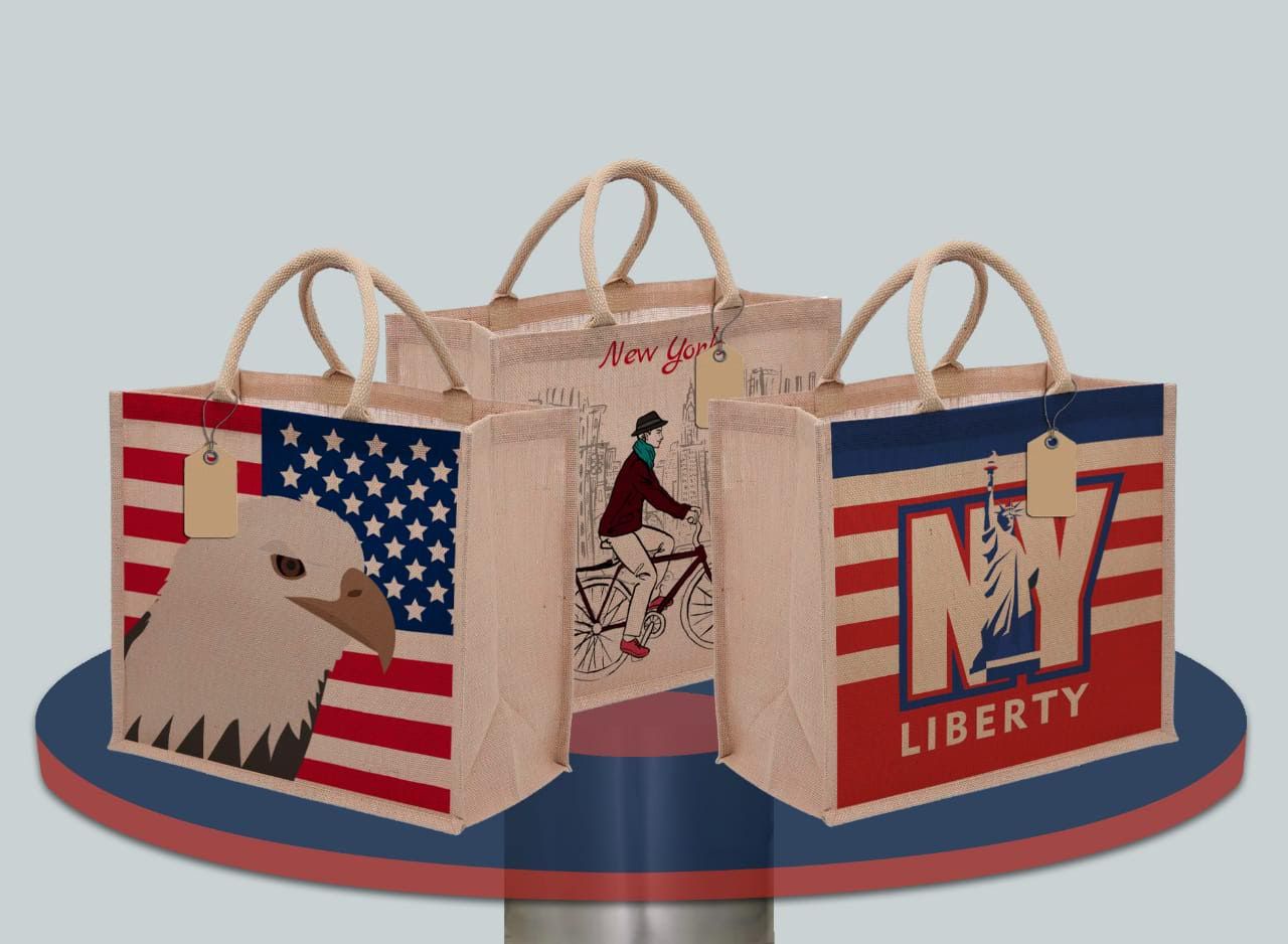 Multi design Jute bag